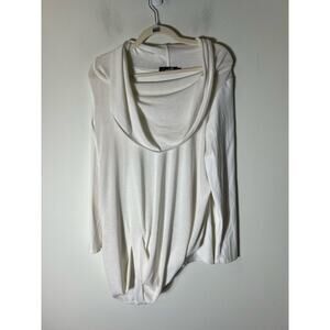 Sympli Cream Cowl Neck Pullover Tunic Sz 10